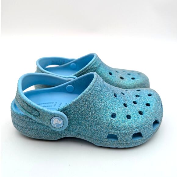 Crocs Baya Unisex Kids Slip-On Clogs Slippers Lightweight Blue Size USJ1 EU16 - Picture 4 of 8